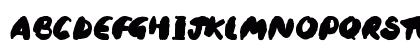 Black Brush Regular Uppercase Preview