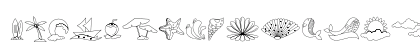 Beach Dingbats Regular Uppercase Preview