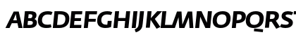 Fedra Sans Bold Italic Uppercase Preview