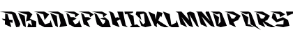 Zanden Tilted Regular Uppercase Preview