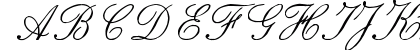 zai Italic Hand Calligraphy Regular Uppercase Preview