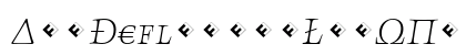 AngkoonTF-LightItalicSCExp Regular Uppercase Preview