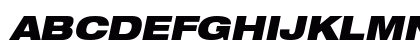 Helvetica Neue LT Pro 93 Black Extended Oblique Preview