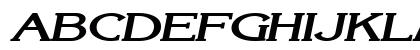 KeiraExtended BoldItalic Uppercase Preview