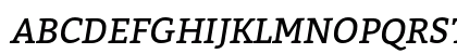 Bitter Italic Uppercase Preview