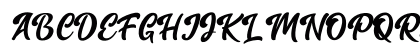 Galuih Script Regular Uppercase Preview