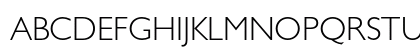 Gill Sans Light Uppercase Preview
