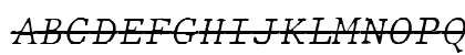 JMH Typewriter mono Fine Over Italic Preview