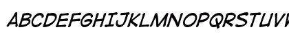 DigitalStrip BB Italic Uppercase Preview