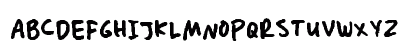 Zach's Handwriting Bold Regular Uppercase Preview