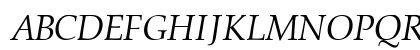 PalatinoR Italic Uppercase Preview