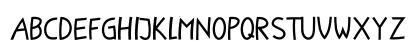 Little Fish Thin Regular Uppercase Preview