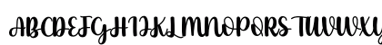 Pinky Latte Script Regular Uppercase Preview
