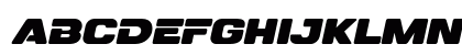 DOVENS Black Slant Regular Uppercase Preview