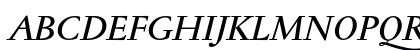 Jannon Text Med OSF Italic Uppercase Preview