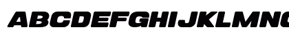 Valonik ExtBd Slant Regular Uppercase Preview