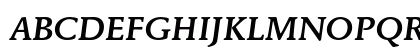 Mendoza Roman AT Medium Italic Uppercase Preview