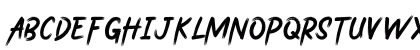 Stricken Brush Regular Uppercase Preview