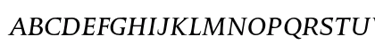 Octavian MT Italic OsF Uppercase Preview