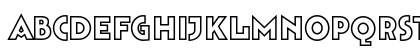 Bahnhof Outline Regular Uppercase Preview
