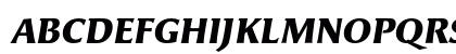 Angie BlackItalicOSF Uppercase Preview