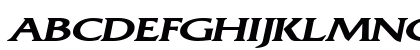 FrancoExtended BoldItalic Uppercase Preview