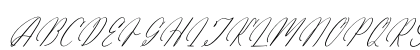 Arathevil Bontegliar DEMO VERSI Italic Uppercase Preview