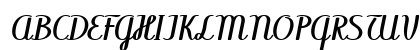 Mamzelle Exp Italic Uppercase Preview