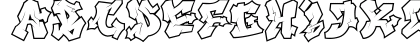 Nightclaw Vandal Outline Outline Regular Uppercase Preview