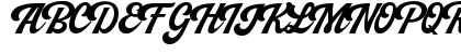 Peach Club Script Regular Uppercase Preview