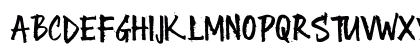 Zombie Brush Regular Uppercase Preview