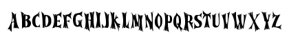 Cursed Gothic Wood Regular Uppercase Preview