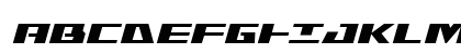 Yamato Class Expanded Italic Regular Uppercase Preview