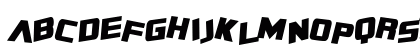 SF Zero Gravity Condensed Bold Italic Uppercase Preview