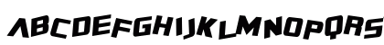 SF Zero Gravity Condensed Italic Uppercase Preview