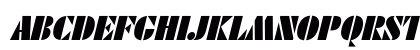 Shablon Oblique Uppercase Preview