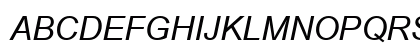 H-Arial Italic Preview