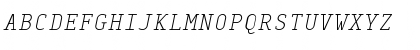 MonoxSerifExtraLightItalic Regular Font