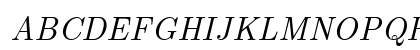 TeXplus RM Italic Uppercase Preview