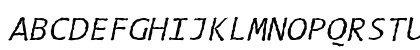 The Sans Typewriter- Italic Uppercase Preview