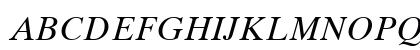 TimesTen LT Roman Italic Uppercase Preview