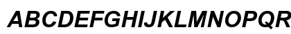TR Arial Bold Italic Uppercase Preview