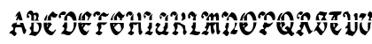 Uberh￿ Lazar Condensed Uppercase Preview