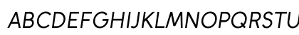 Unageo Regular-Italic Uppercase Preview