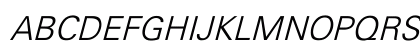 Univers-Light Italic Preview