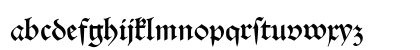 Alte Schwabacher D Regular Lowercase Preview