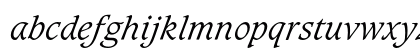 CaxtonEF LightItalic Lowercase Preview