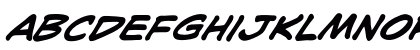 CCJoeKubert Bold Italic Lowercase Preview