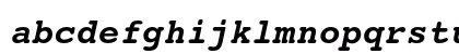 Courier 10 Pitch Bold Italic Lowercase Preview
