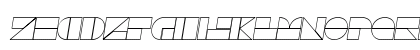 Drebiek Expanded Outline Italic Lowercase Preview